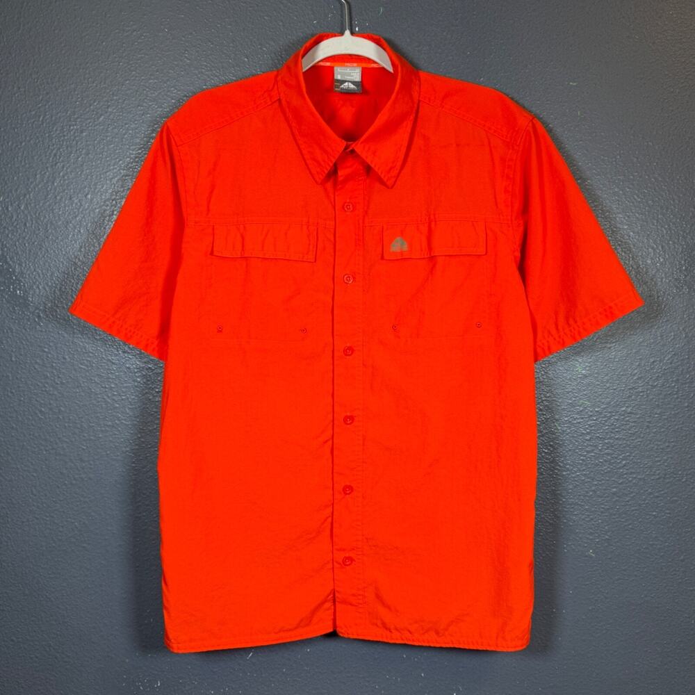 Nike ACG S men’s orange short sleeve button up shirt vintage outdoor